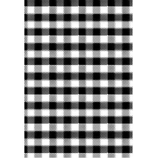 Plaid Background size A6 (cut out and mounted on cling cushioning)