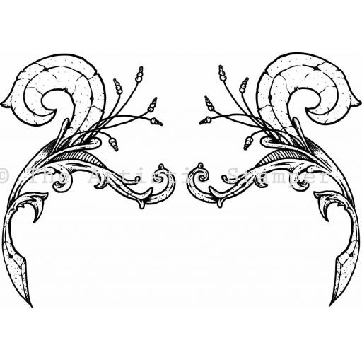 Ornate Flourish 1 (cut out and mounted on cling cushioning)