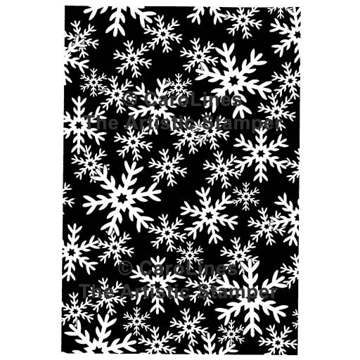 Palette Snowflakes Background size 6" x 4" C183 © CaroLines (cut out and mounted on cling cushioning)