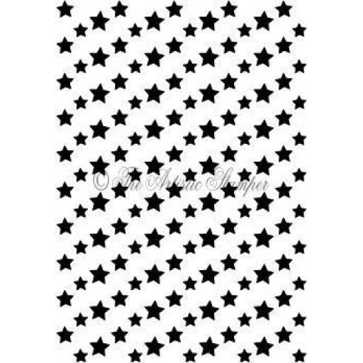 Stars Background 2 size A6 (cut out and mounted on cling cushioning)