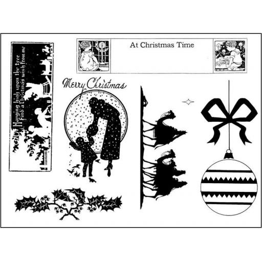 Victorian Christmas # 4 A5 (cut out and mounted on cling cushioning)