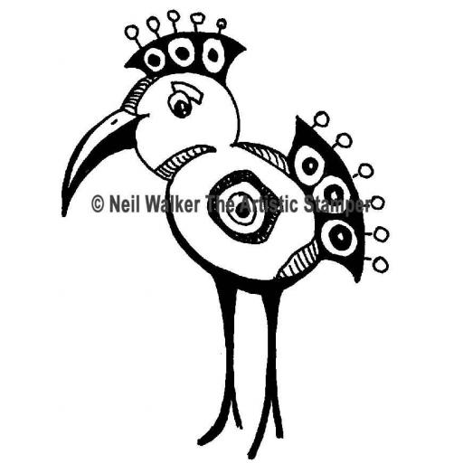 Bobble Bird size 70mm x50mm © Neil Walker (cut out and mounted on cling cushioning)