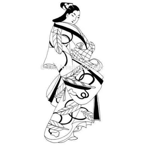 Geisha Large (cut out and mounted on cling cushioning)