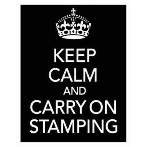 Keep Calm and carry on.. (cut out and mounted on cling cushioning)