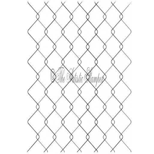 Chicken Wire Background size A6 ( cut and mounted on cling cushioning )