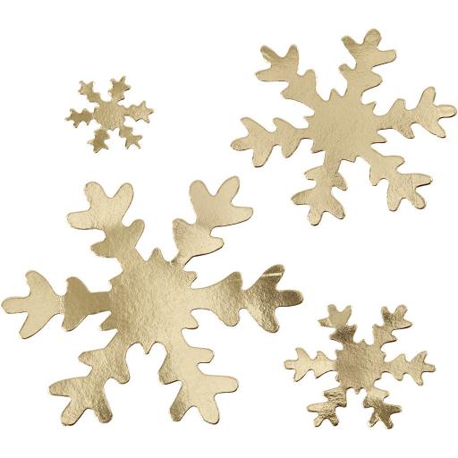 Faux Leather Paper Snowflakes - Gold