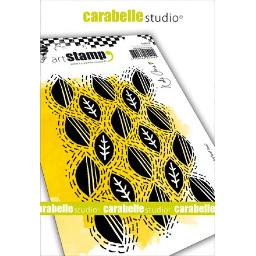 Carabelle Studio Kate Crane Rubber Stamp - Wonky Leaf Line