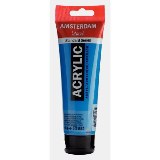 Talens Amsterdam Standard Acrylic Paint-120ml - Manganese Blue Phthalo 582