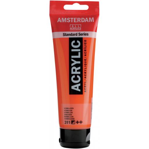 Talens Amsterdam Standard Acrylic Paint-120ml - Vermilion 311