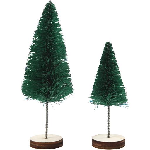 Christmas Spruce Trees, 40+60 mm, Green, 5 pc