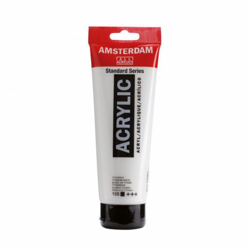 Talens Amsterdam Standard Acrylic Paint-120ml - Titanium White 105