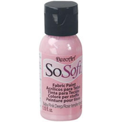 DecoArt SoSoft Fabric Paint - Baby Pink Deep