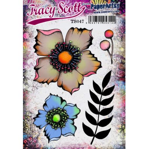 PaperArtsy - Tracy Scott 047 (A5 set, trimmed, on EZ)