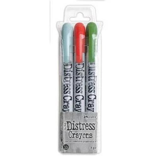 Tim Holtz ® Distress Crayon Set 11- Speckled Egg, Crackling Campfire, Rustic Wilderness {76407}