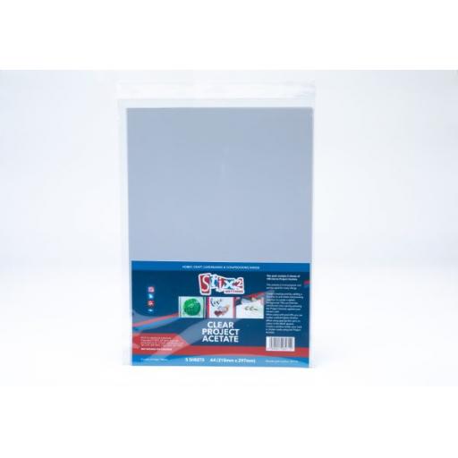 Stix2 - Clear Project Acetate Sheets - 100 Micron thick - 210mm x 297mm (A4)