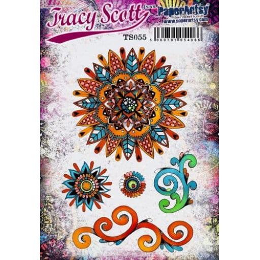 PaperArtsy - Tracy Scott 055 (A5 set, trimmed, on EZ)