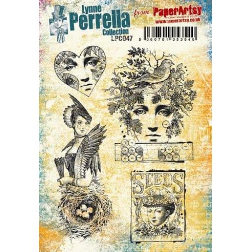 PaperArtsy - Lynne Perrella LPC047 (A5 set, cling-foam trimmed)