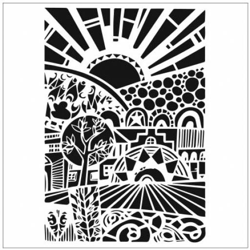 The Crafter's Workshop -Sun Valley 6x6 Inch Stencil (TCW840s)