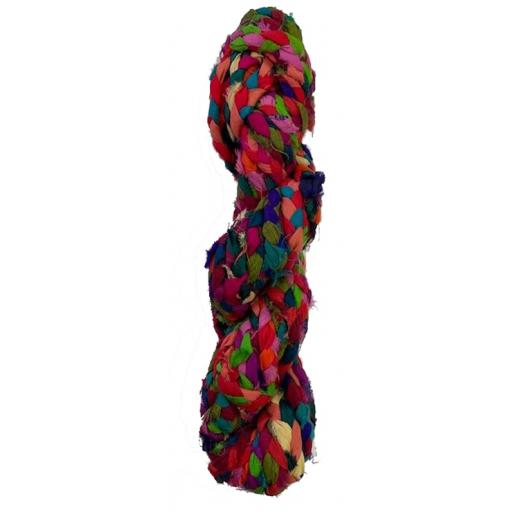 Plaited Sari Silk ( colour may vary )