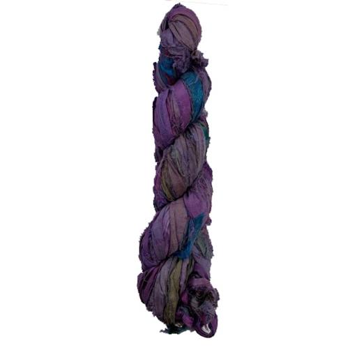 Purple Tie Dye Sari Silk