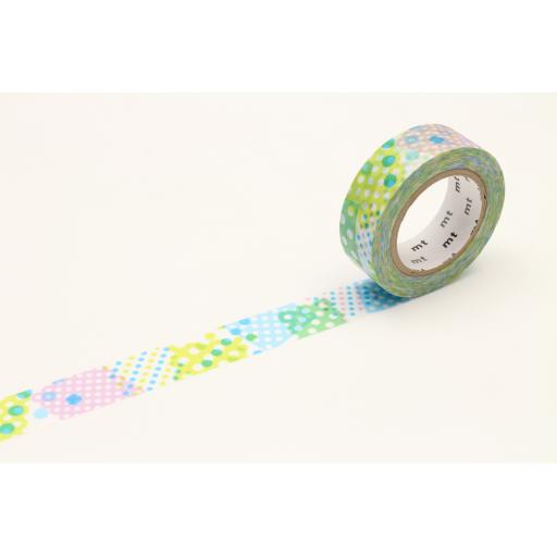 mt Washi Negapoji Dot Blue Washi Masking Tape 15mm x 10m