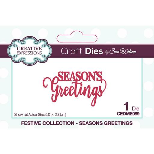 Creative Expressions Sue Wilson Mini Expressions Seasons Greetings Craft Die