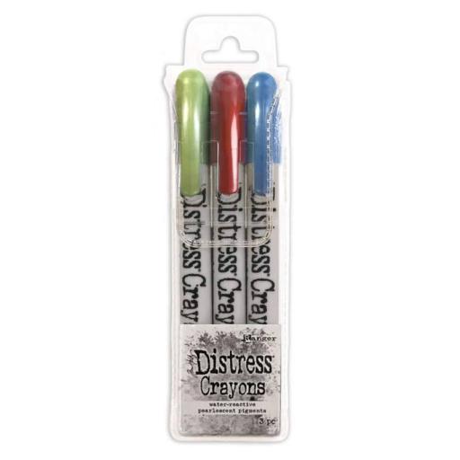 Ranger Tim Holtz Distress Pearl Crayons Holiday Set 3