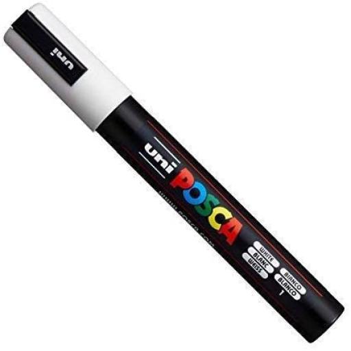 Uni POSCA Marker Pen PC-5M Medium - White