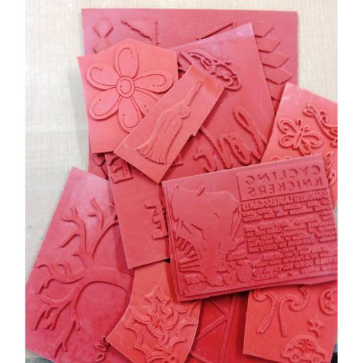 The Artistic Stamper Grab Bag of unmounted rubber -500g weight