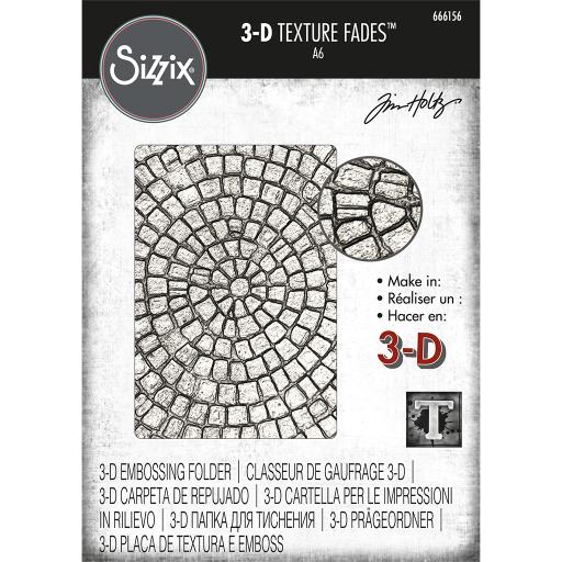 Sizzix 3-D Texture Fades Embossing Folder - Mosaic by Tim Holtz