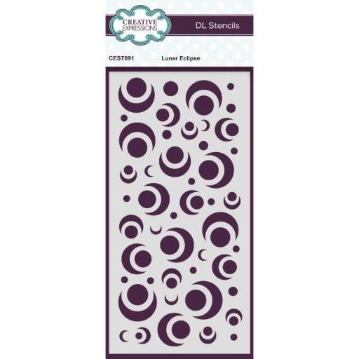 Creative Expressions Lunar Eclipse DL Stencil 4 in x 8 in (10.0 x 20.3 cm)