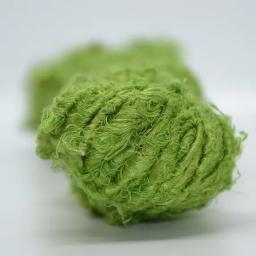 Recycled Sari Silk Yarn Skeins 100grams GREEN.jpg