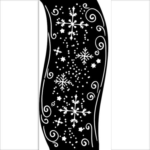 Stamperia 12 x 25cm Thick Stencil Christmas Ribbon (KSTDL83)