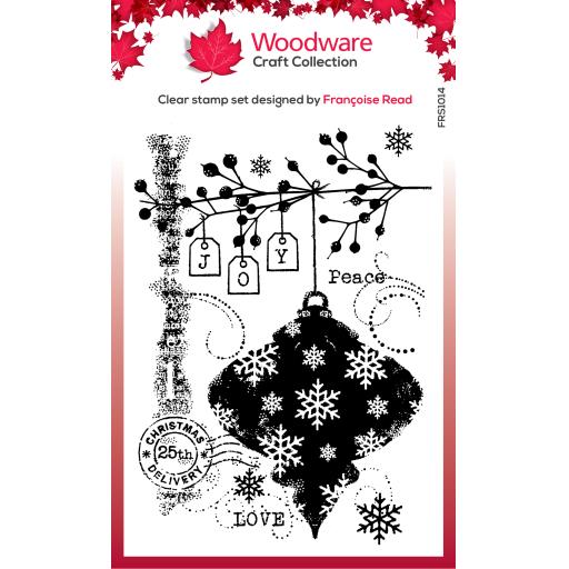 Woodware Clear Singles  Winter Bauble 4 in x 6 in Stamp Set