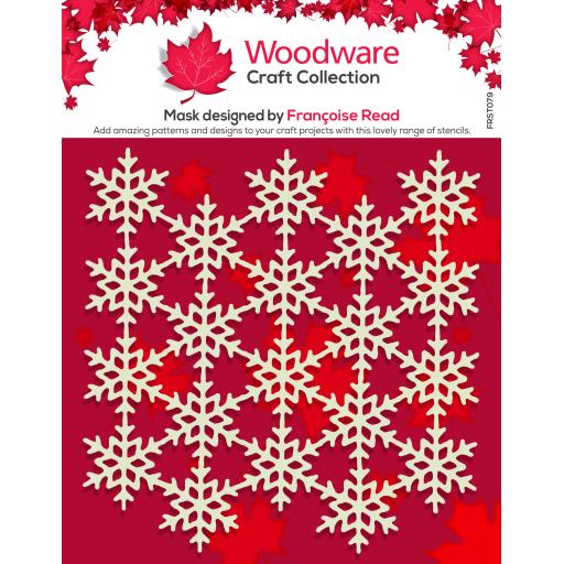 Woodware Snowflake Screen 6 in x 6 in Mask