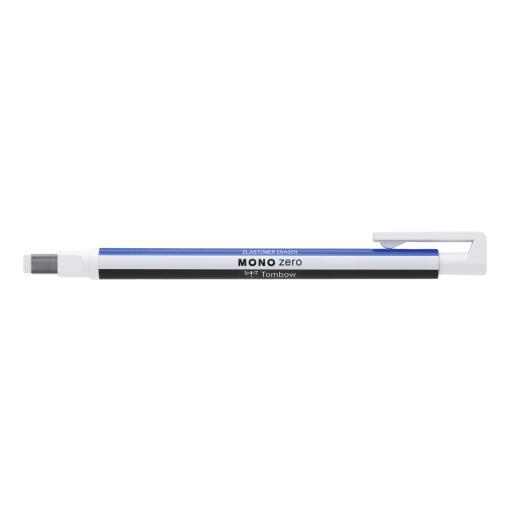 Tombow Mono Zero Classic Rectangular Tip White/Blue/Black Eraser