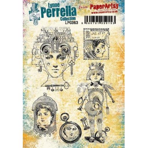 PaperArtsy -  Lynne Perrella LPC063 (A5 set, cling-foam trimmed)