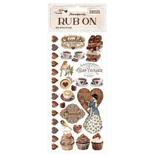 Stamperia -  Rub On 10.16 cm x 21.6 cm Coffee And Chocolate Sweety {DFLRB57}