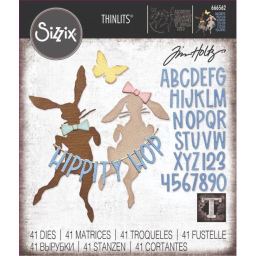 Sizzix Thinlits Die Set 8PK - Vault Hippity Hop by Tim Holtz