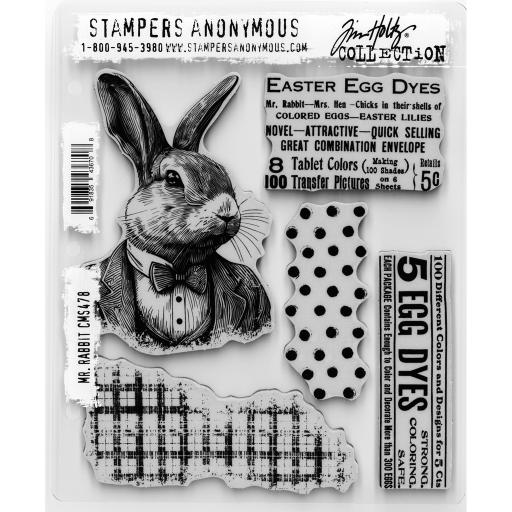 MR. RABBIT Tim Holtz Cling Stamps