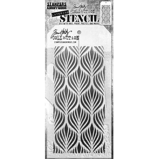 [AGTHS183] Deco Feather Tim Holtz Layering Stencil.jpg