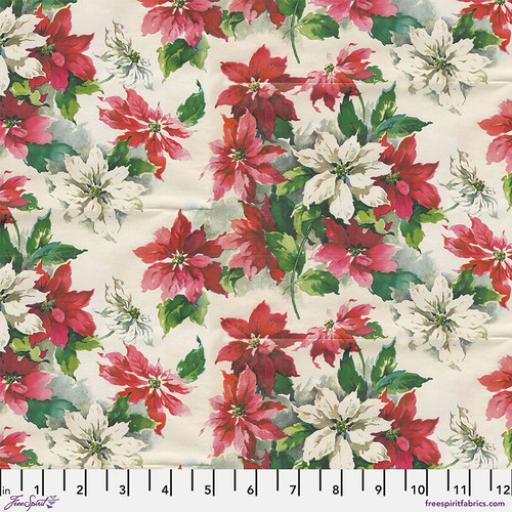 Tim Holtz ® - Holidays Past - Poinsettia Print Flannel- Multi