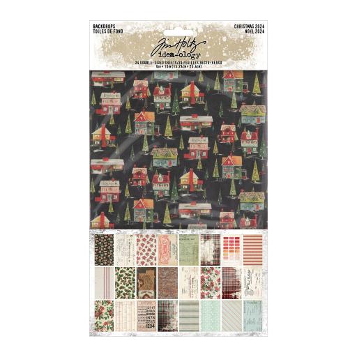 Tim Holtz ® Idea-ology Christmas  2024  Backdrops (TH94406)