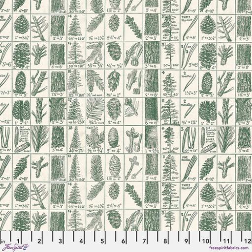 Tim Holtz ® - Holidays Past -Pine Chart Flannel - Green