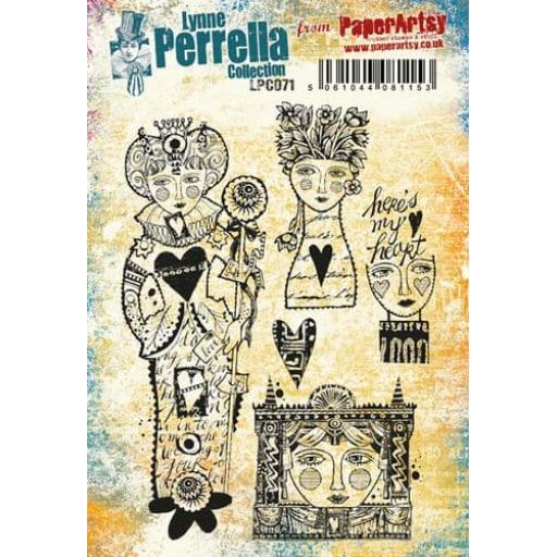 PaperArtsy -  Lynne Perrella LPC071 (A5 set, cling-foam trimmed)