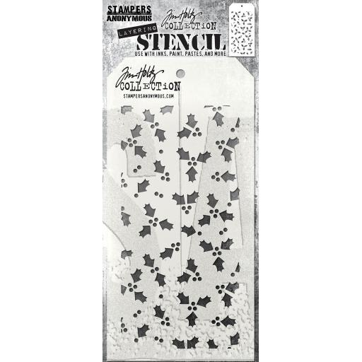 Tim Holtz TINY HOLLY Layering Stencil