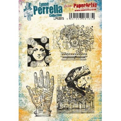 PaperArtsy -  Lynne Perrella LPC075 (A5 set, cling-foam trimmed)