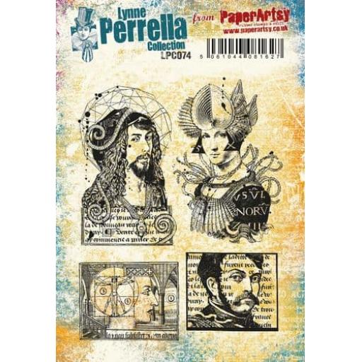 PaperArtsy -  Lynne Perrella LPC074 (A5 set, cling-foam trimmed)