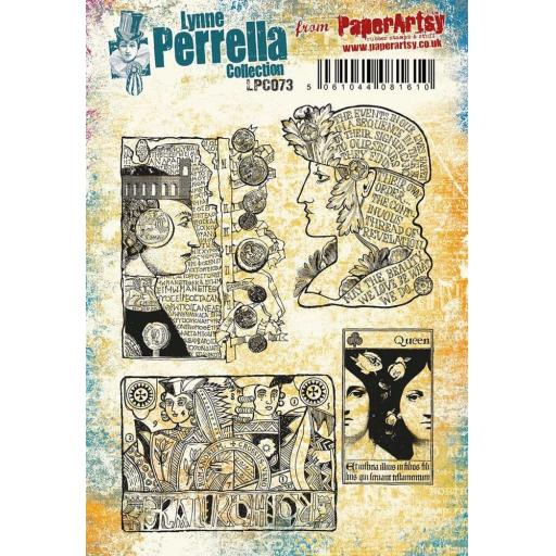 PaperArtsy -  Lynne Perrella LPC073 (A5 set, cling-foam trimmed)