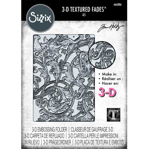 Sizzix® 3-D Texture Fades Embossing Folder - Entangled Large/A5 by Tim Holtz®